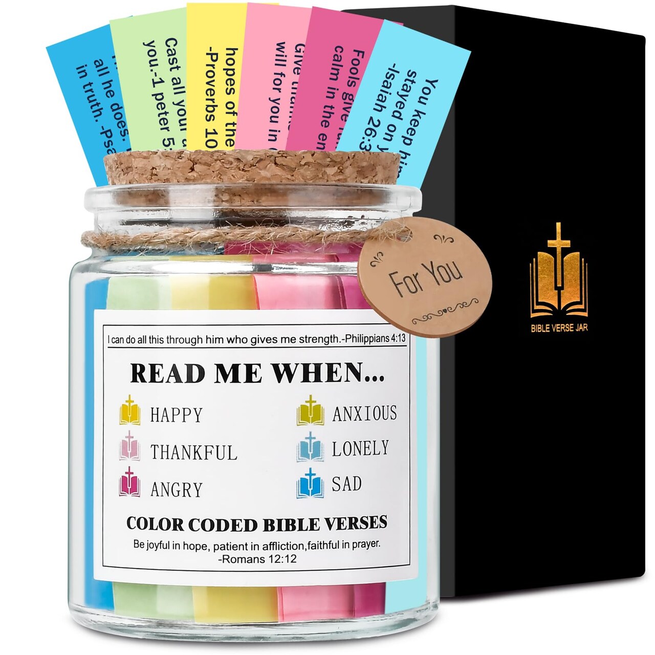 Mothers Day Gifts for Mom Wife Grandma Daughter Bible Verse Jar: Christian Gifts for Women Sister Friends Easter Basket Stuffers Birthday Christmas Graduation Presents for Her Religious Jar